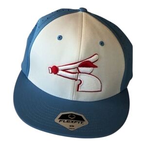 Flexfit Blue and White Boy's Baseball Cap S/M Fitted